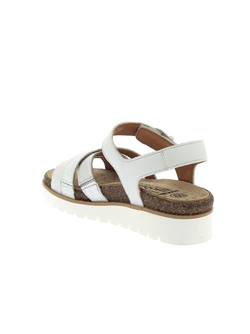Thina sandalo da donna in pelle bianca e argento MOBILS ERGONOMIC | THINA1230